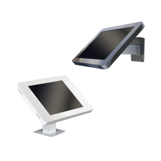 PadBuddy Streamline Dual pöydälle, tiskeille ja seinälle asennettava metallinen tablet-teline