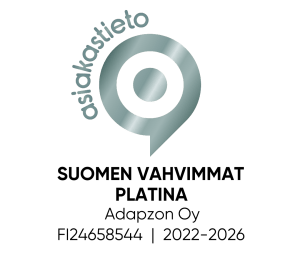 Adapzon Oy – Suomen Vahvimmat Platina  FI24658544 | 2022-2026